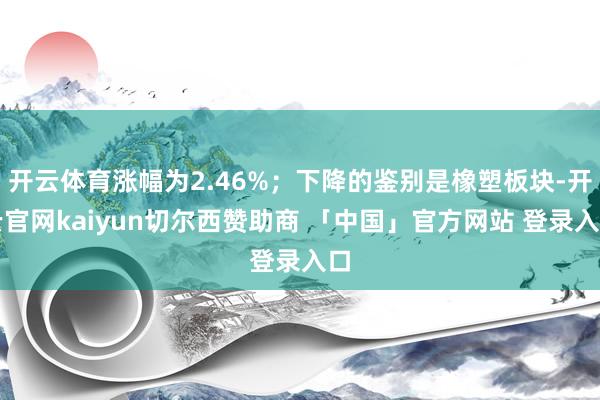 开云体育涨幅为2.46%；下降的鉴别是橡塑板块-开云官网kaiyun切尔西赞助商 「中国」官方网站 登录入口