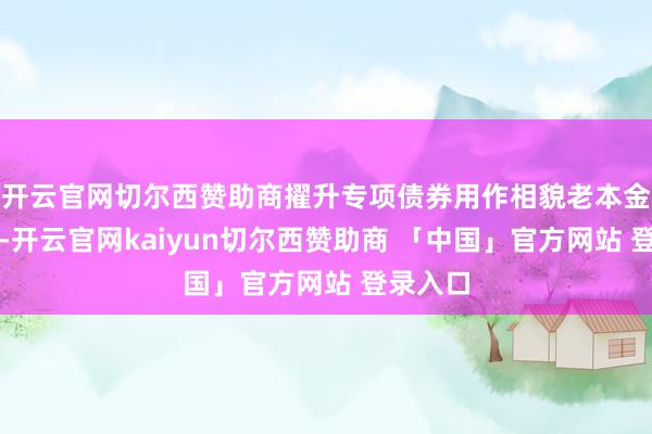 开云官网切尔西赞助商擢升专项债券用作相貌老本金的比例-开云官网kaiyun切尔西赞助商 「中国」官方网站 登录入口