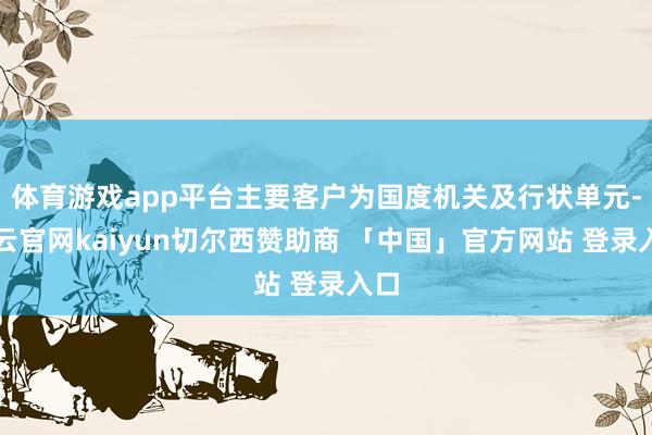 体育游戏app平台主要客户为国度机关及行状单元-开云官网kaiyun切尔西赞助商 「中国」官方网站 登录入口