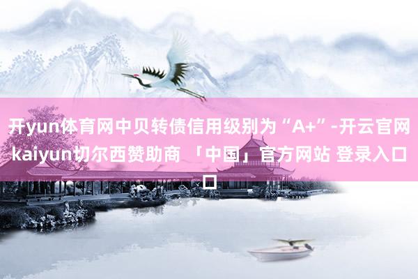 开yun体育网中贝转债信用级别为“A+”-开云官网kaiyun切尔西赞助商 「中国」官方网站 登录入口